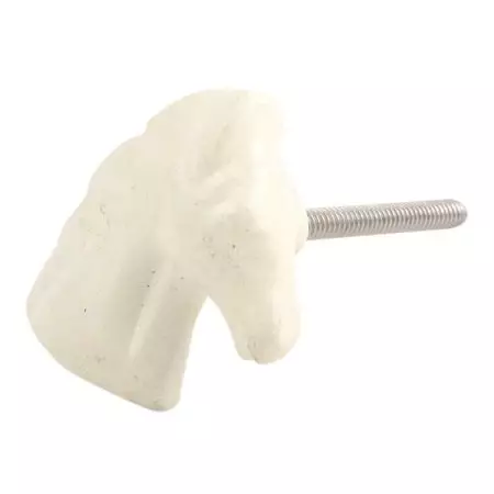 Cream Horse Metal Knobs